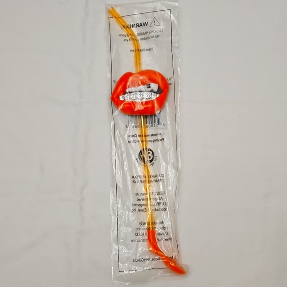 Orange Slurpee Spoon straw